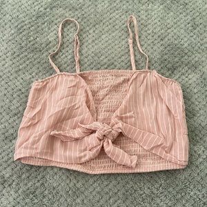American Eagle Pink Cropped Tank Top